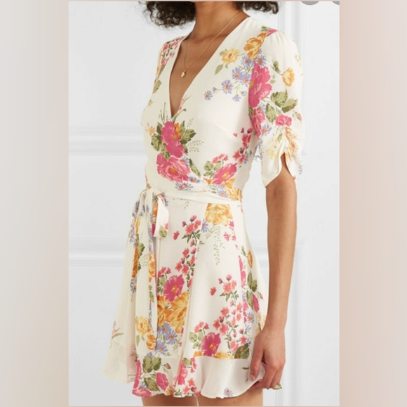 reformation monica wrap dress